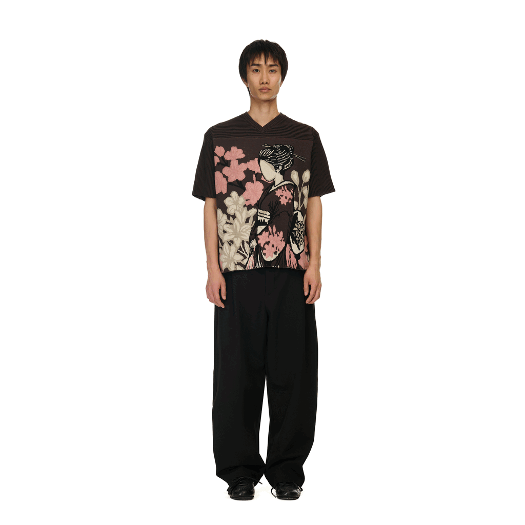 Derschutze "yakuza v2" knitted Jersey brown