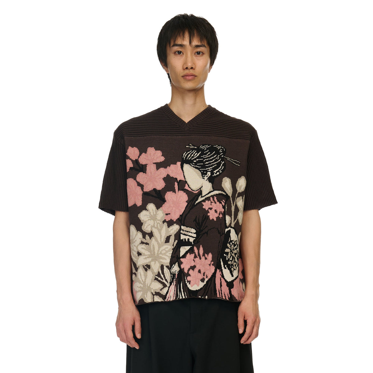 Derschutze "yakuza v2" knitted Jersey brown