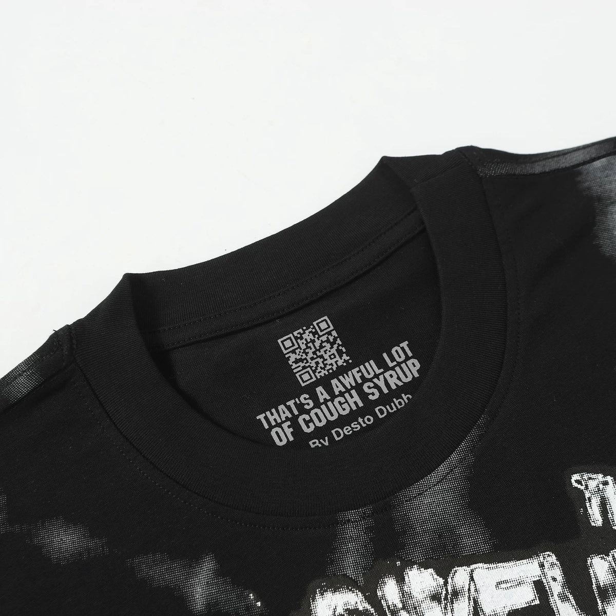 THAT'S A AWFUL LOT OF COUPH SYRUP Psychedelic Portrait Tie‑Dye Boxy Fit Heavyweight Street Tee