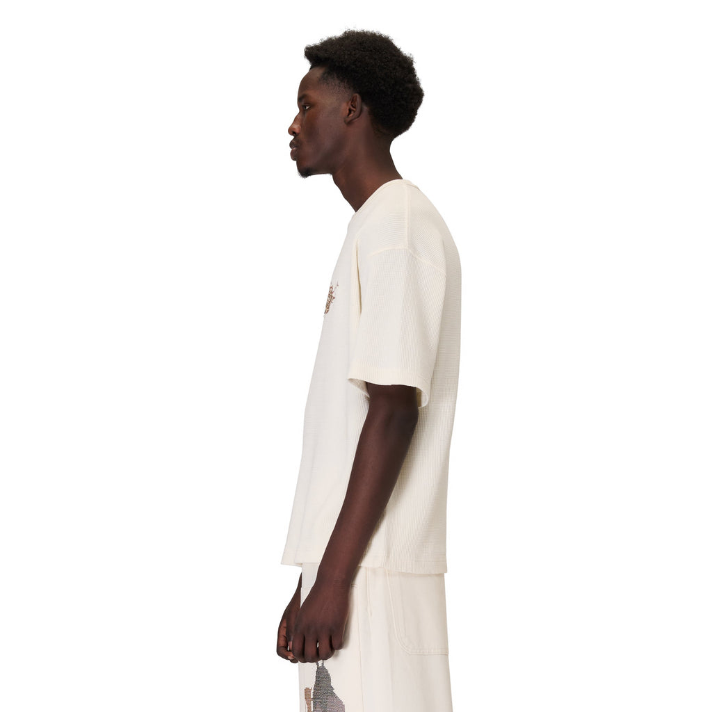 Derschutze "aziza" waffle T Shirt ecru